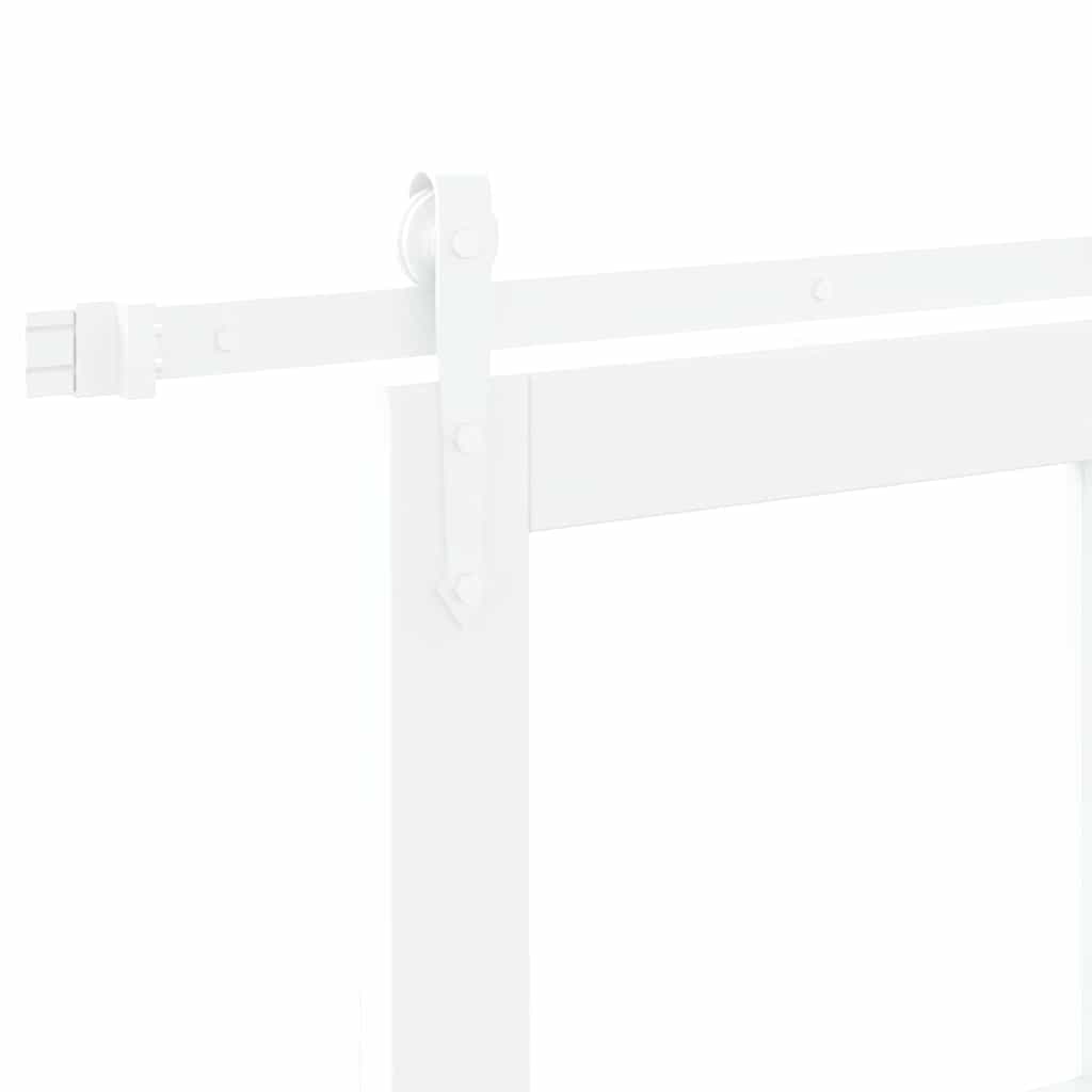 Klizna vrata Bijelo 93 x 202 cm Masivna borovina i staklo