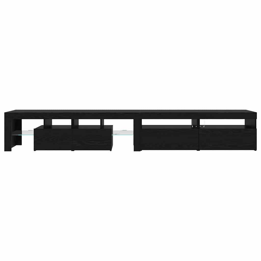 TV ormar 3 pcs Crni hrast 260 x 37 x 40 cm Konstruirano drvo