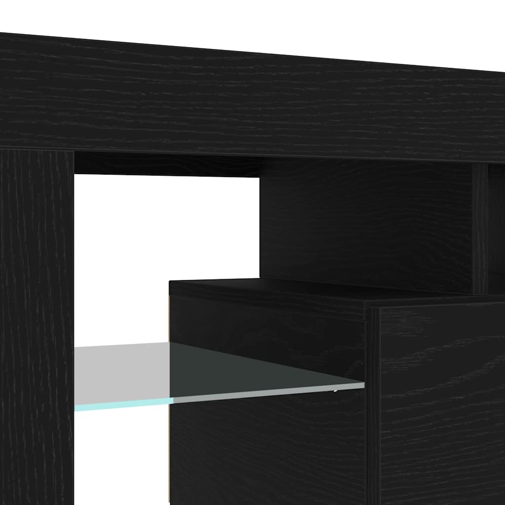 TV ormar 3 pcs Crni hrast 290 x 36,5 x 40 cm Konstruirano drvo