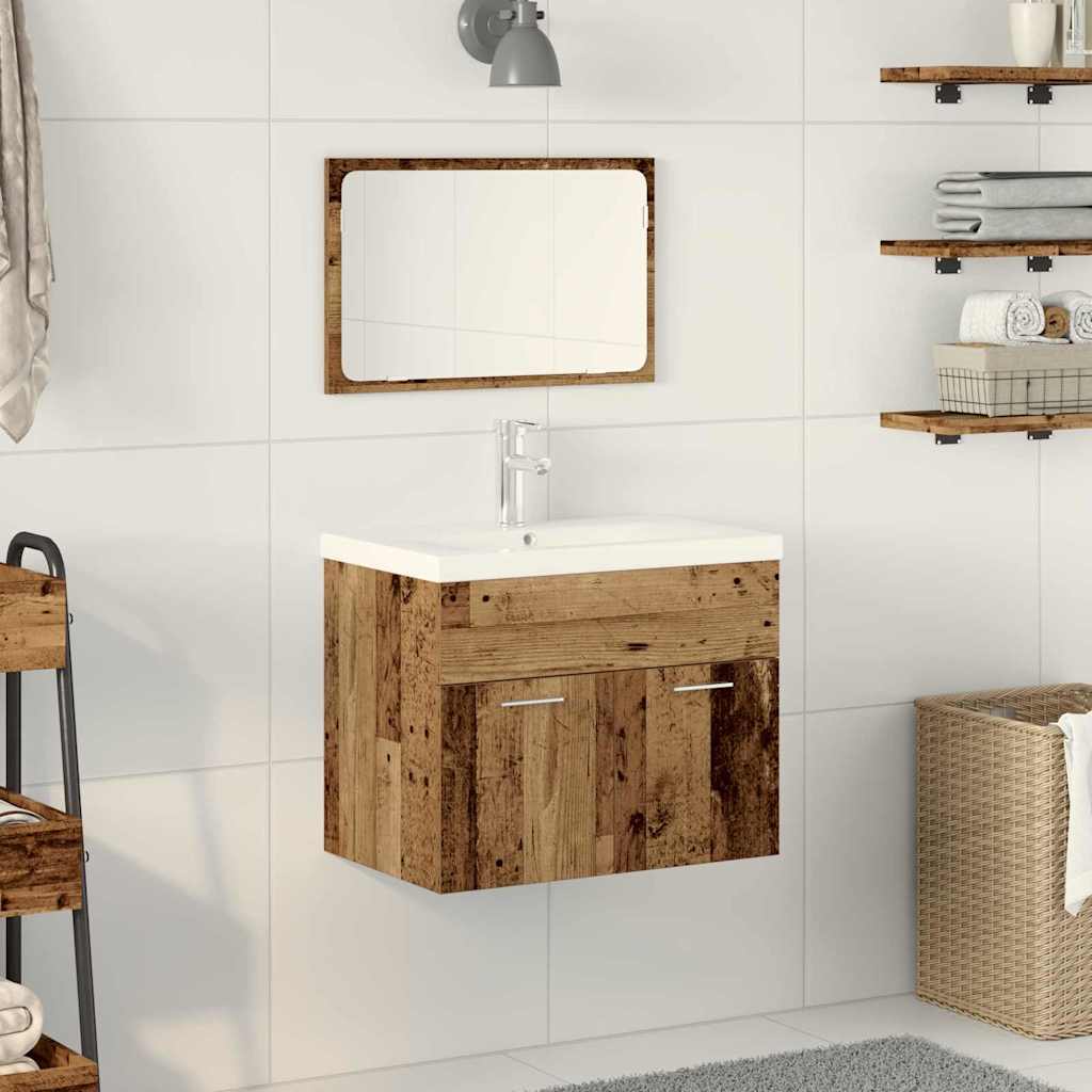 Set namještaja za kupaonicu 3 pcs Staro drvo Konstruirano drvo