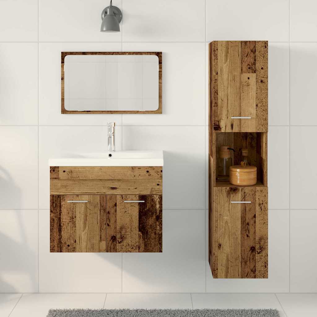 Set namještaja za kupaonicu Zidne 4 pcs Smeđa Konstruirano drvo
