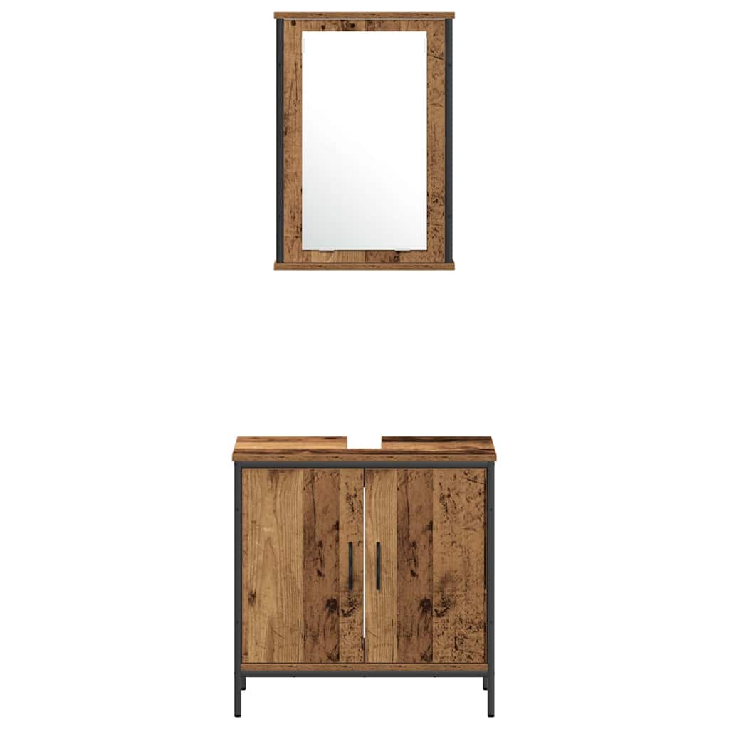 Set namještaja za kupaonicu Zidne 4 pcs Smeđa Konstruirano drvo