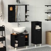 Set namještaja za kupaonicu Zidne 3 pcs Crna 30 x 30 x 99,5 cm