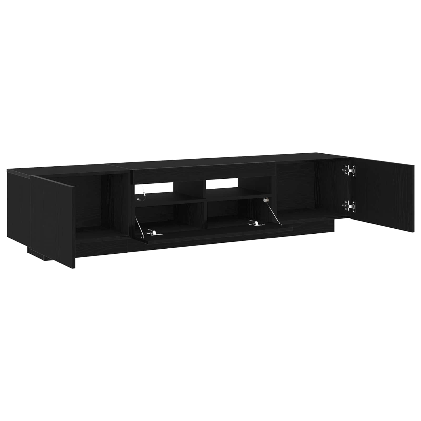 Set TV komoda 2 pcs Crna 180 x 35 x 40 cm Konstruirano drvo