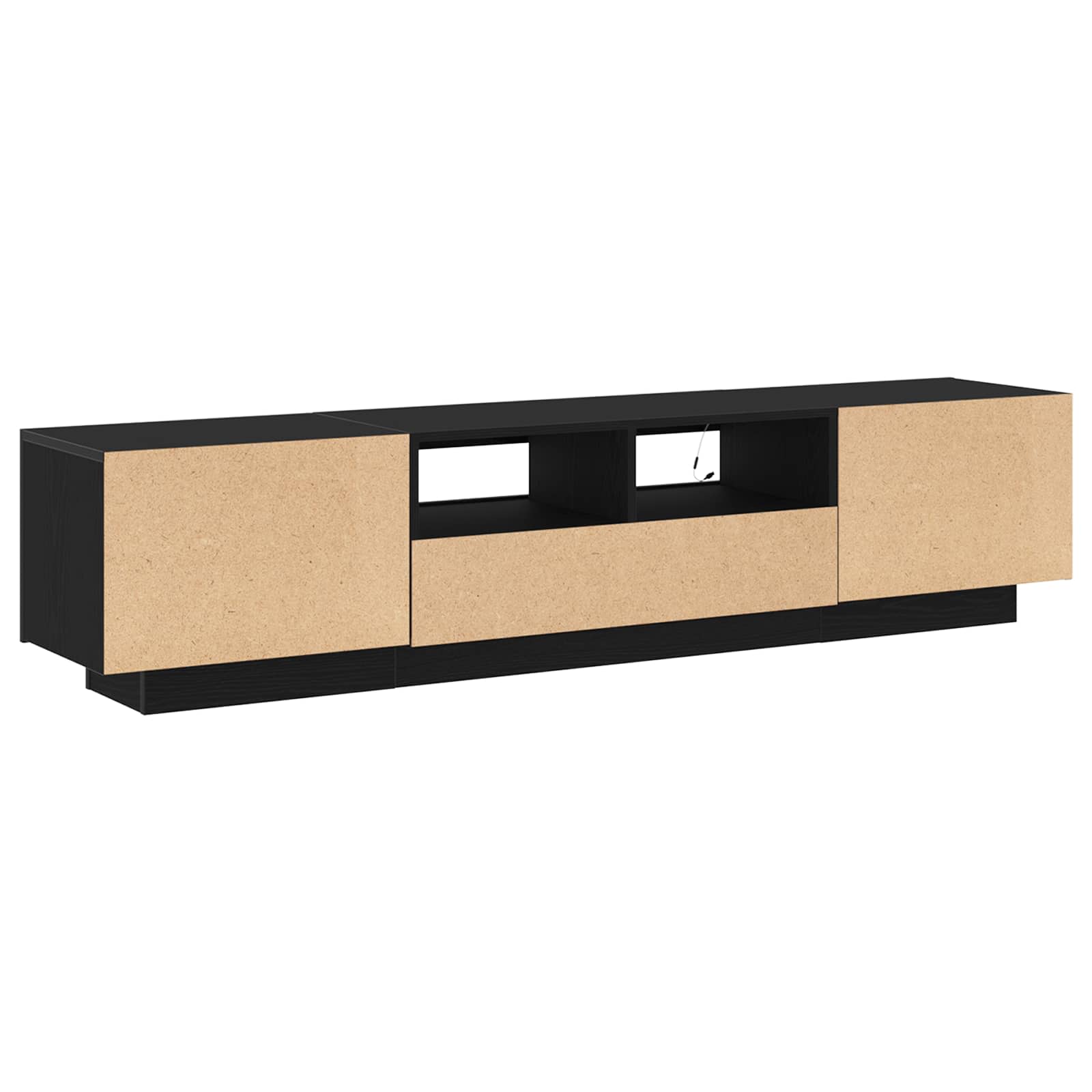 Set TV komoda 2 pcs Crna 180 x 35 x 40 cm Konstruirano drvo