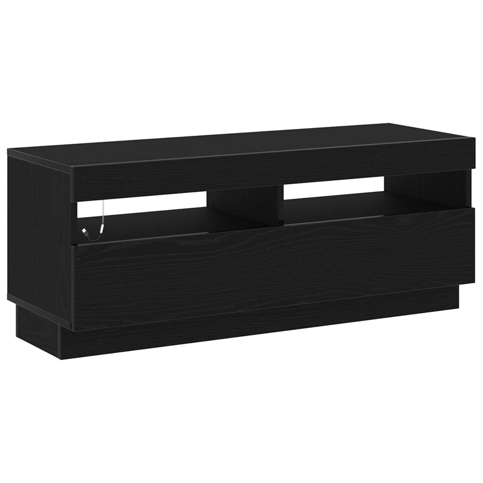 Set TV komoda 2 pcs Crna 200 x 35 x 40 cm Konstruirano drvo