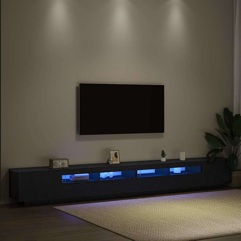 Set TV komoda 3 pcs Crna 300 x 35 x 40 cm Konstruirano drvo