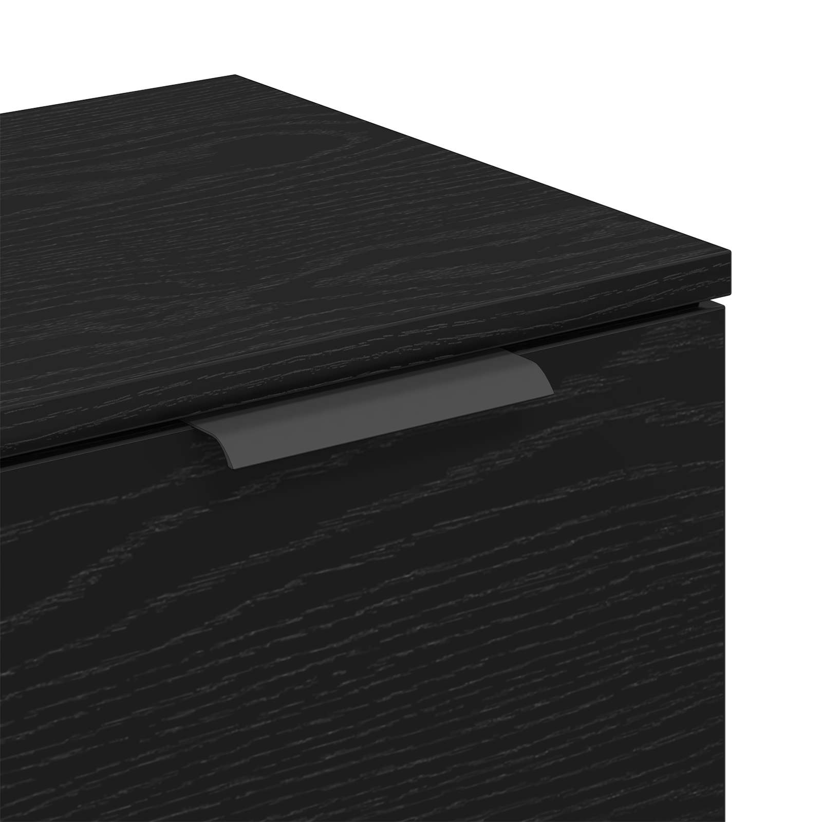 Kreveta 2 pcs Crni hrast 60 x 30 x 70 cm Konstruirano drvo