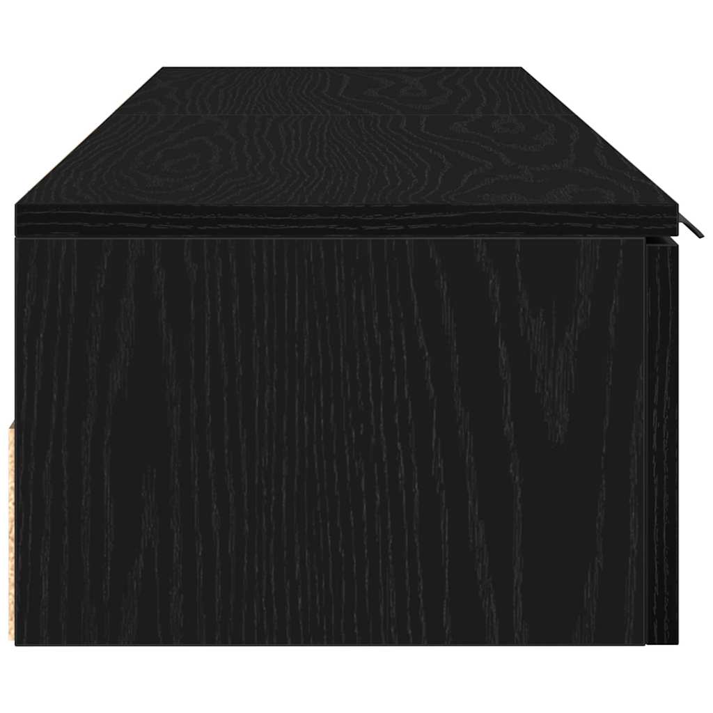 Kabinetski zidni s ladicama 2 pcs Crni hrast 68 x 30 x 20 cm
