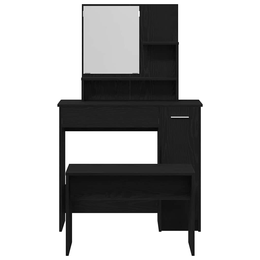 Set toaletnog stolića 2 pcs Crni hrast Konstruirano drvo