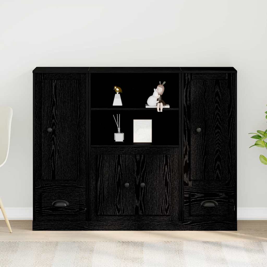 Highboard Crni hrast 132 x 35.5 x 103.5 cm Konstruirano drvo