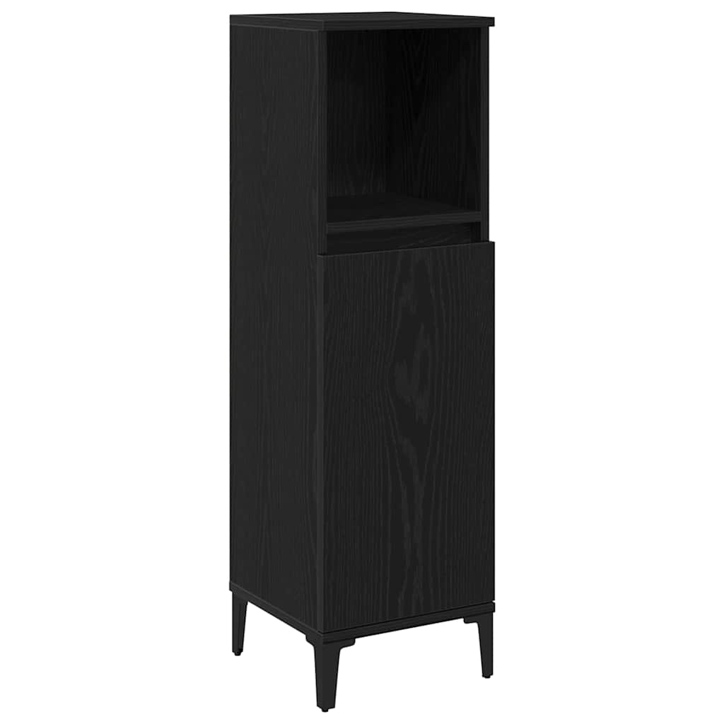 Set namještaja za kupaonicu Zidne s pohranom 3 pcs Crni hrast