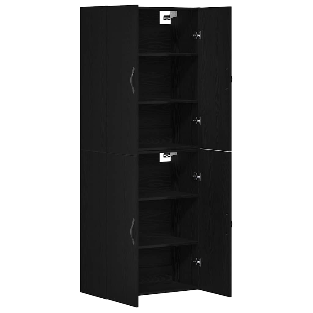 Ormar za montažu na zid 2 pcs Crni hrast 69,5 x 34 x 90 cm