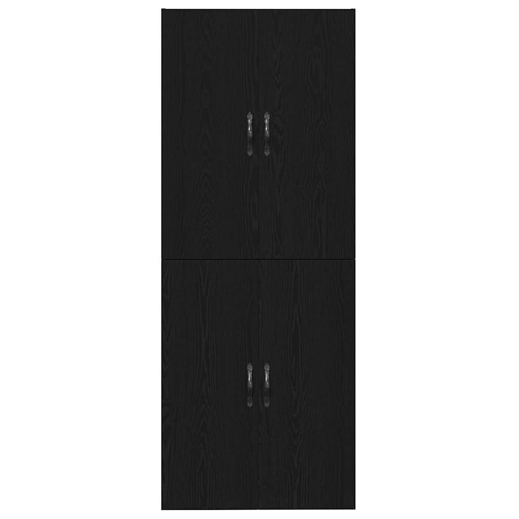 Ormar za montažu na zid 2 pcs Crni hrast 69,5 x 34 x 90 cm