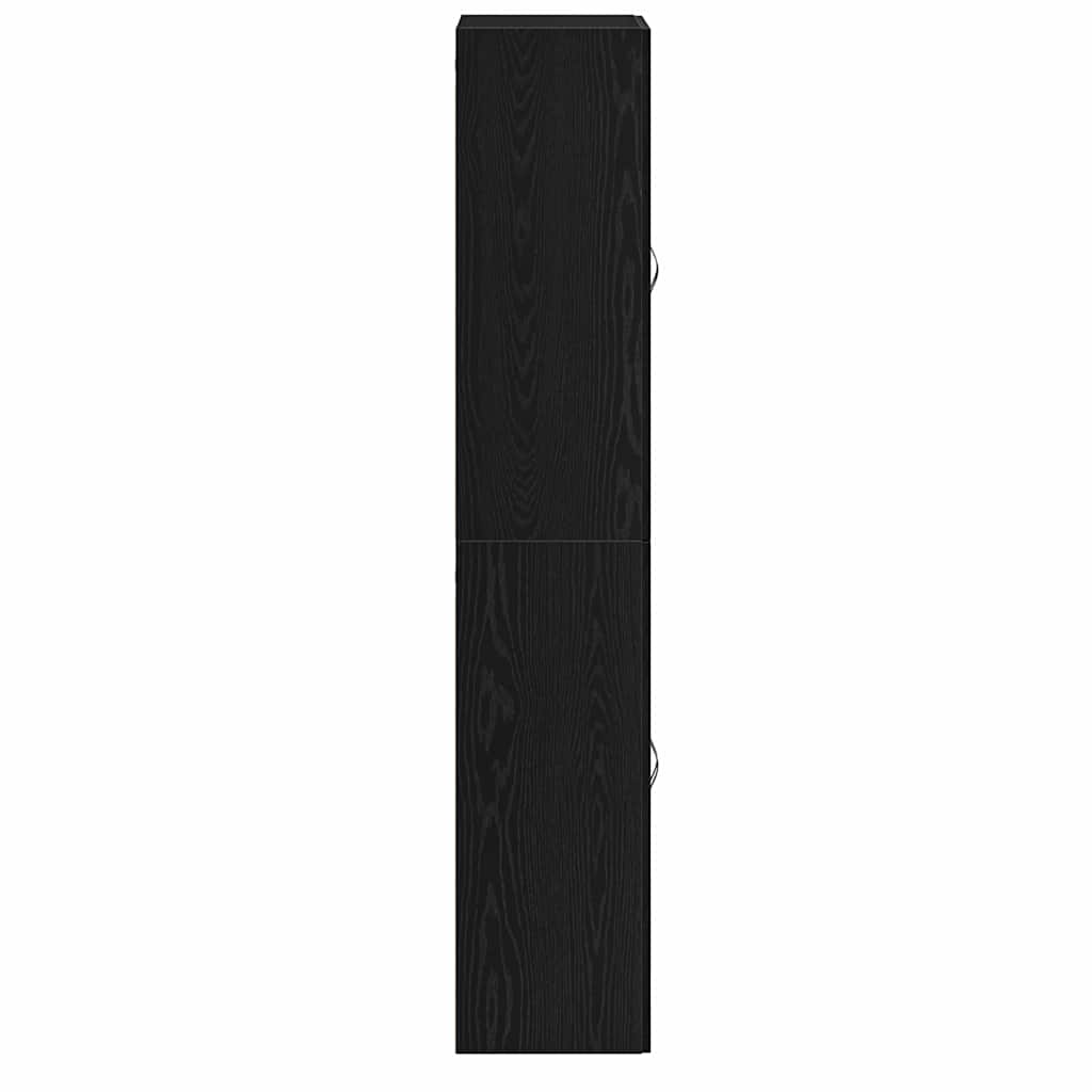 Ormar za montažu na zid 2 pcs Crni hrast 69,5 x 34 x 90 cm