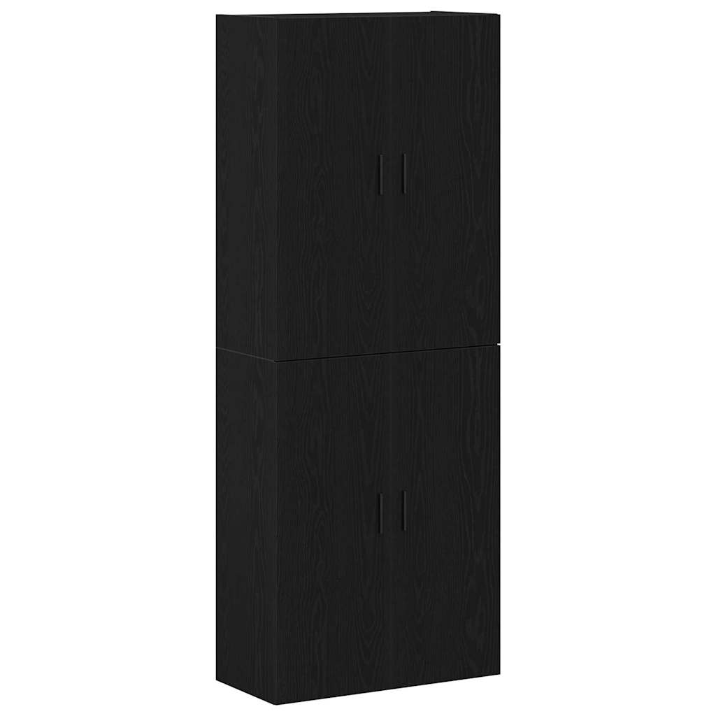 Ormar za montažu na zid 2 pcs Crni hrast 69,5 x 34 x 90 cm