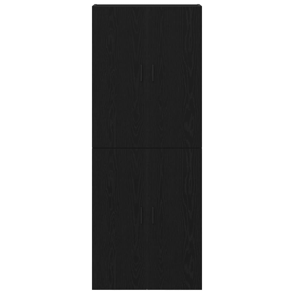 Ormar za montažu na zid 2 pcs Crni hrast 69,5 x 34 x 90 cm