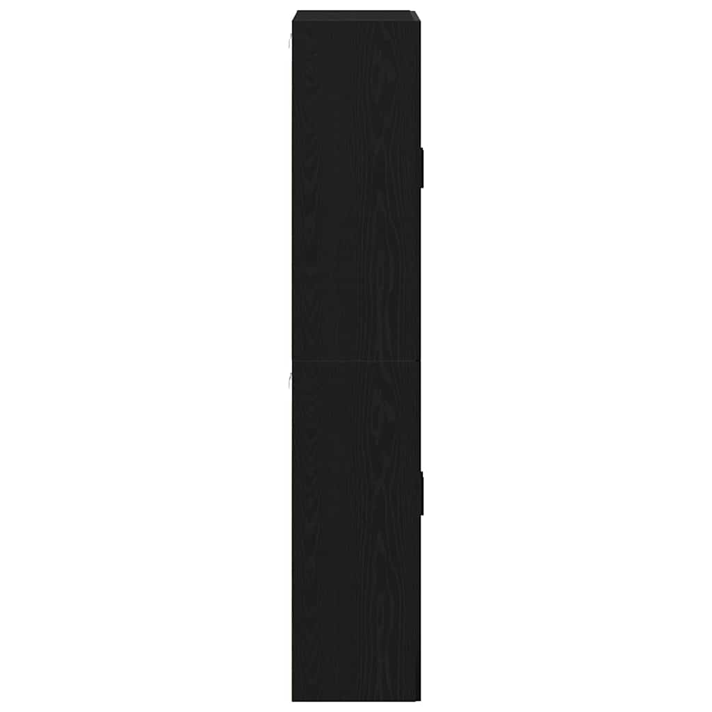 Ormar za montažu na zid 2 pcs Crni hrast 69,5 x 34 x 90 cm