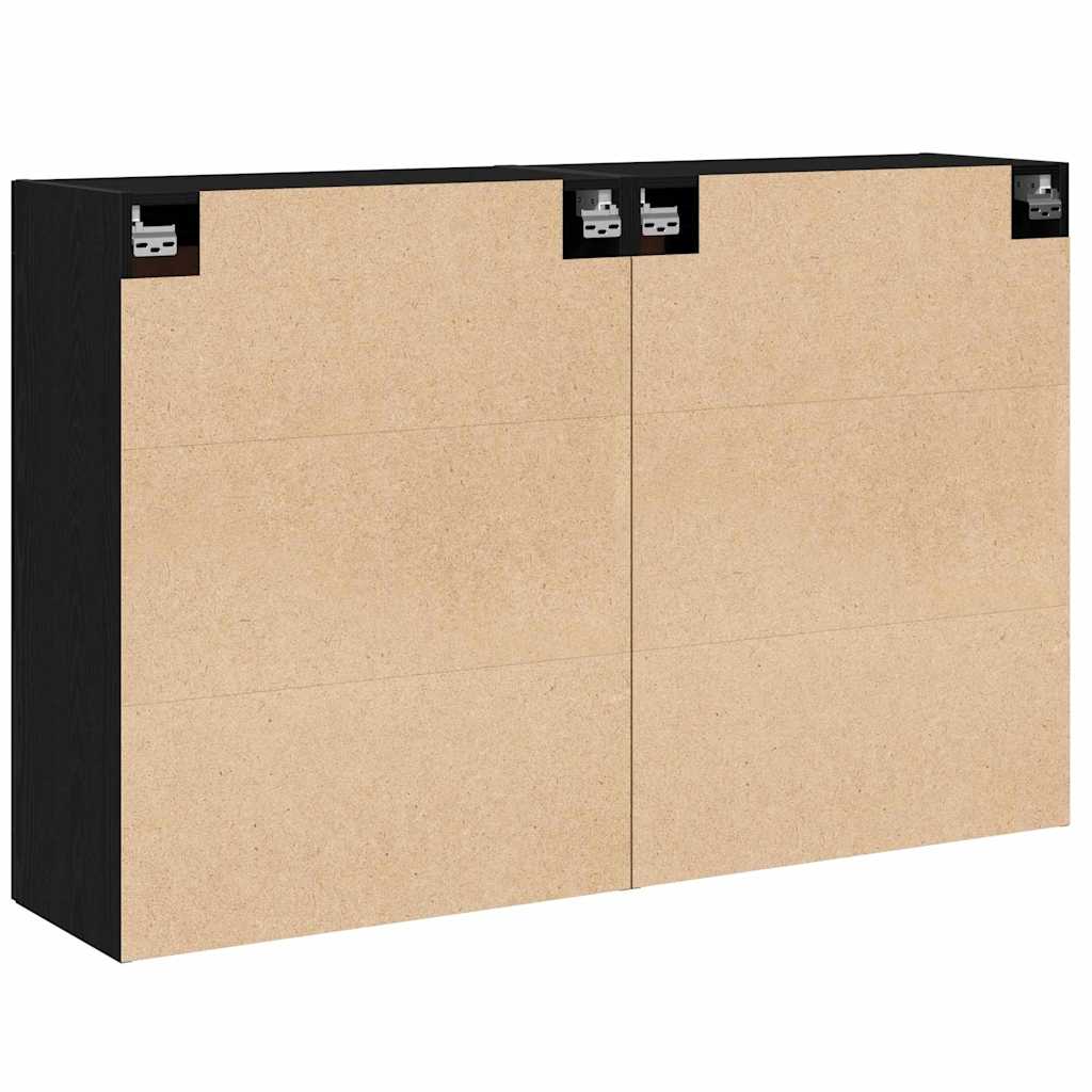 Kabinetski zidni Zidne 2 pcs Umjetnički hrast 69,5 x 34 x 90 cm