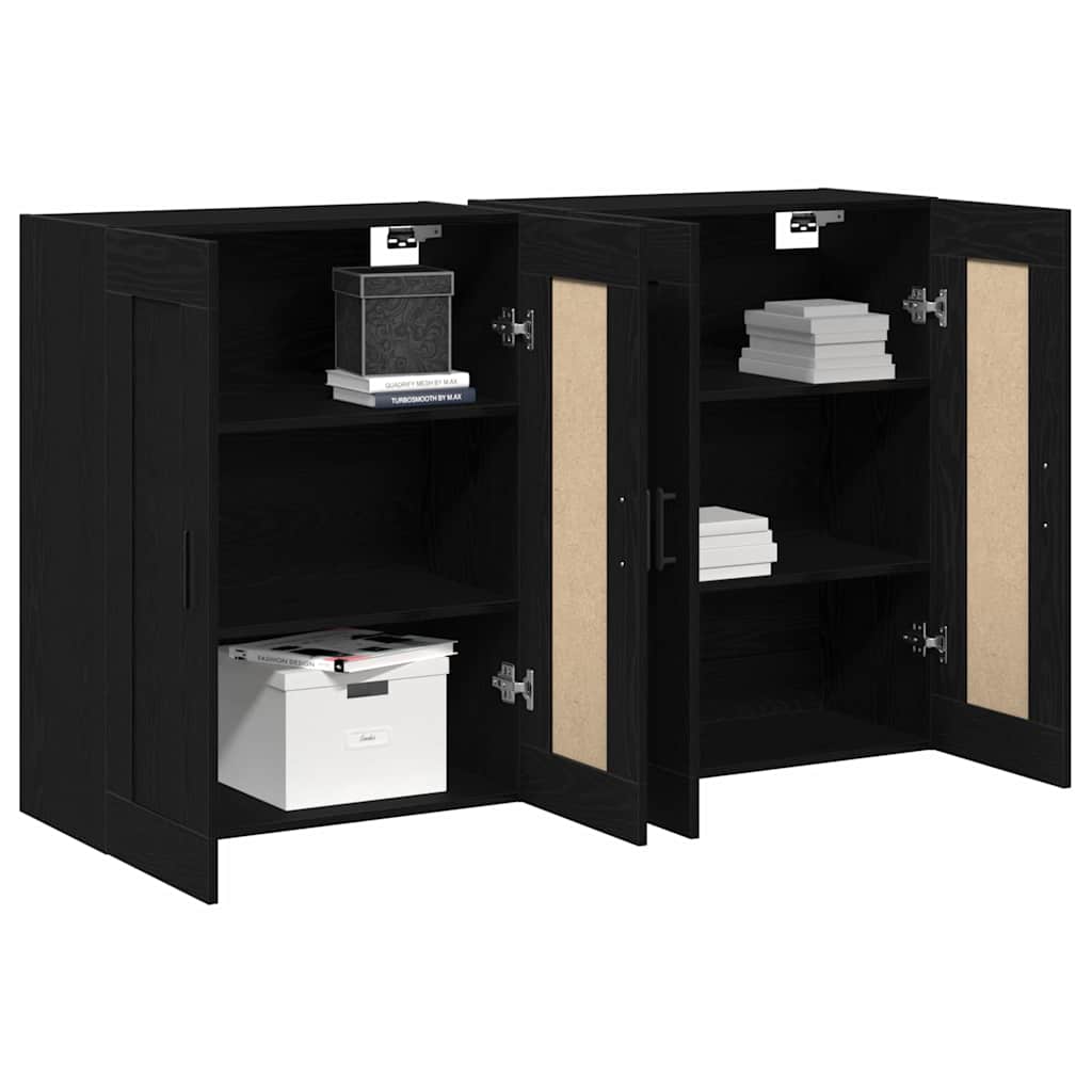 Kabinetski zidni Zidne 2 pcs Umjetnički hrast 69,5 x 34 x 90 cm