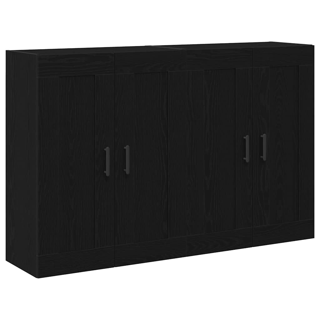 Kabinetski zidni Zidne 2 pcs Crni hrast 69,5 x 34 x 90 cm
