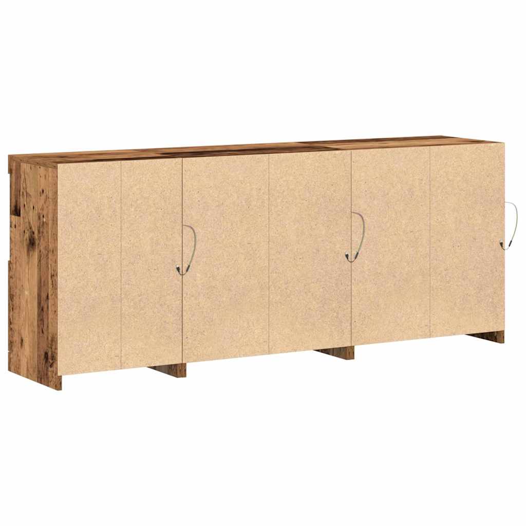 LED komoda Staro drvo 162 x 37 x 67 cm Konstruirano drvo