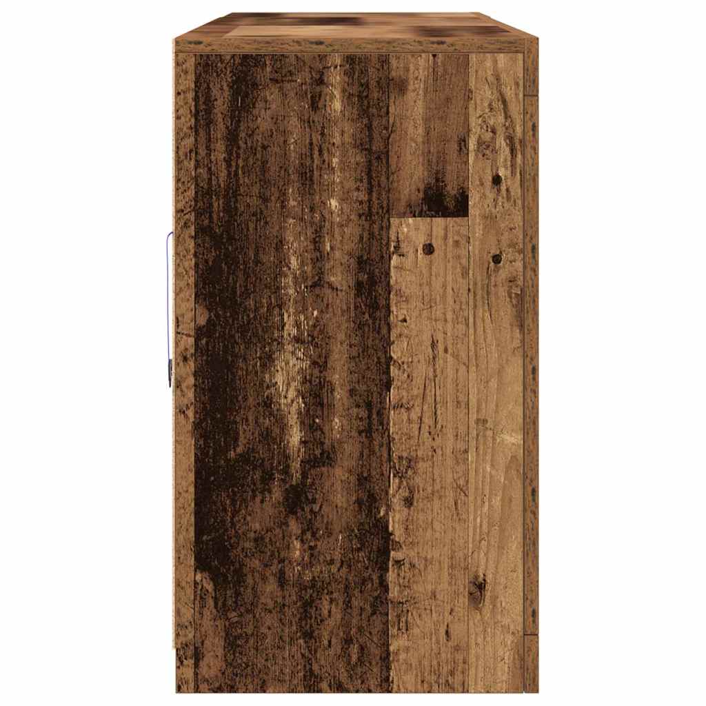 LED komoda Staro drvo 283 x 37 x 67 cm Konstruirano drvo