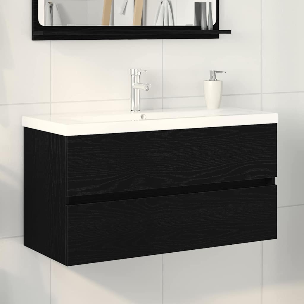 Kupaonski ormarić za sudoper Crni hrast 90 x 39 x 62 cm