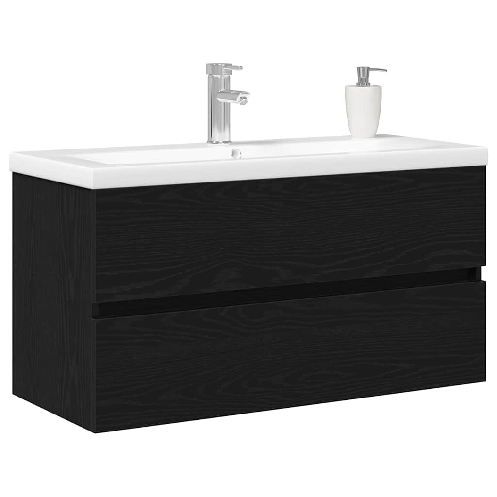 Kupaonski ormarić za sudoper Crni hrast 90 x 39 x 62 cm
