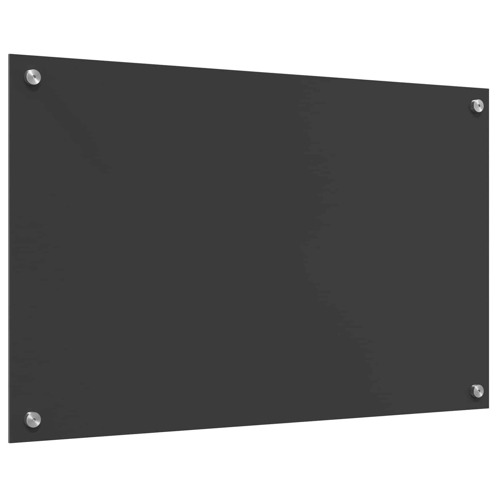 Kuhinjski zid Tamno siva 80 x 50 cm Staklo otporno na udarce