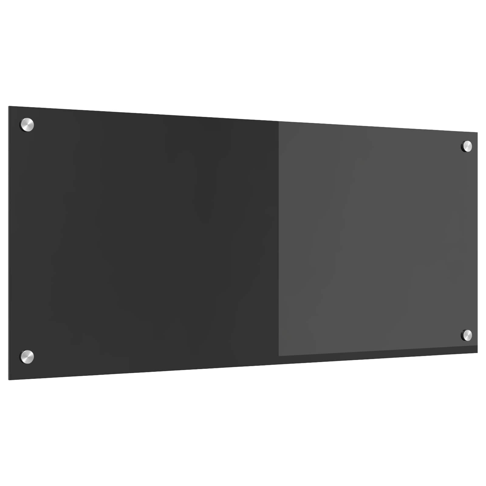 Kuhinjski zid Tamno siva 90 x 40 cm Staklo otporno na udarce