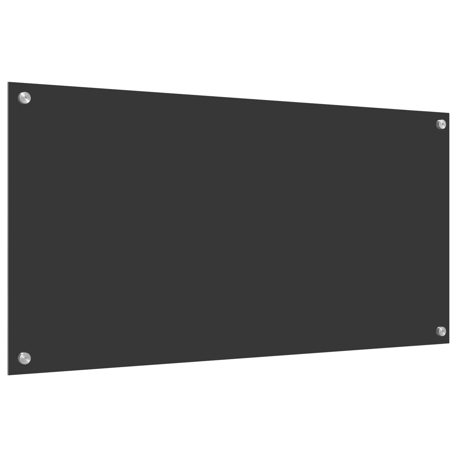 Kuhinjski zid Tamno siva 100 x 50 cm Staklo otporno na udarce
