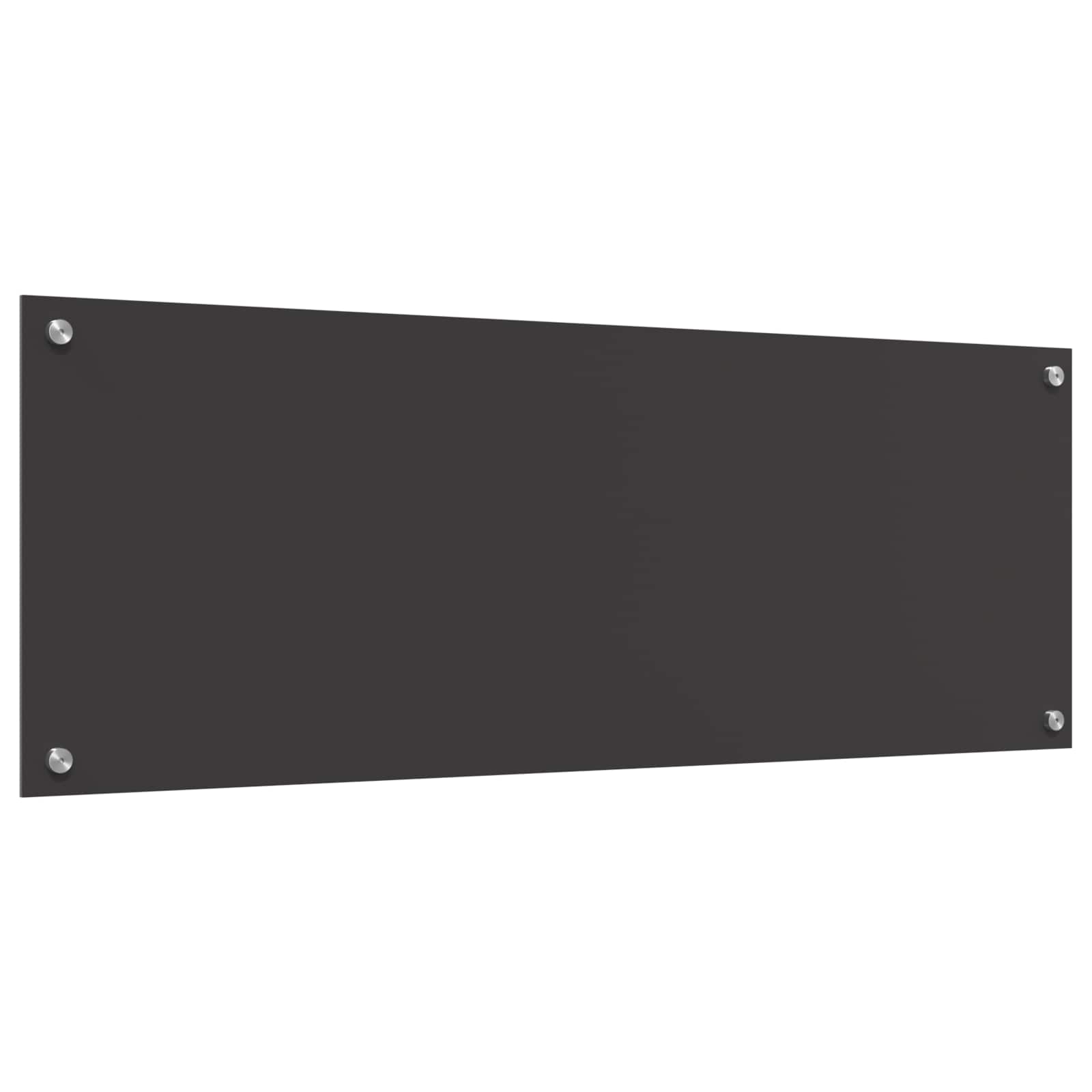 Kuhinjski zid Tamno siva 110 x 40 cm Staklo otporno na udarce