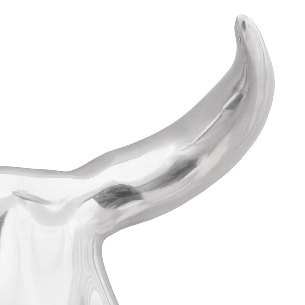 Lubanja bika Srebrno 34 x 13 x 53 cm Aluminij