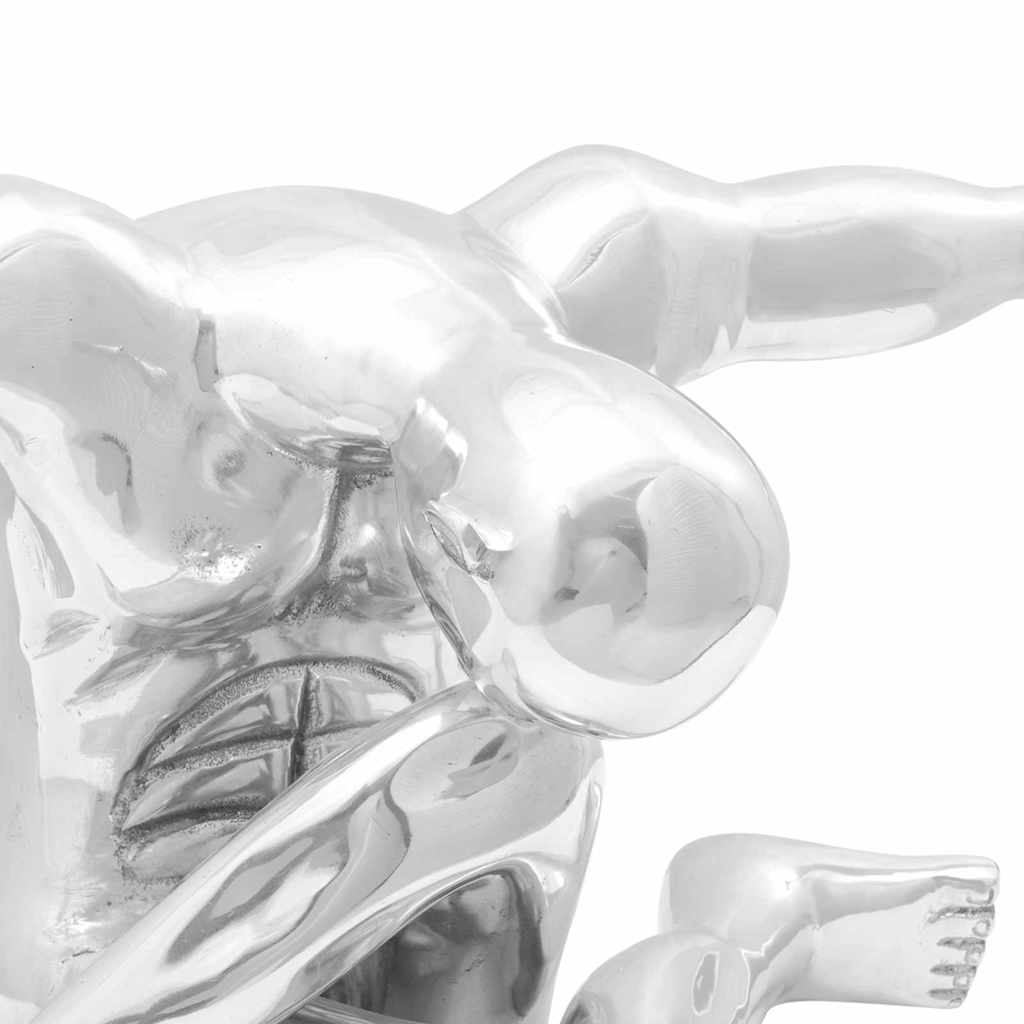 Skulptura Srebrno 91,5 x 32 x 33 cm Aluminij