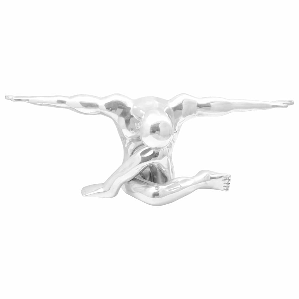 Skulptura Srebrno 91,5 x 32 x 33 cm Aluminij