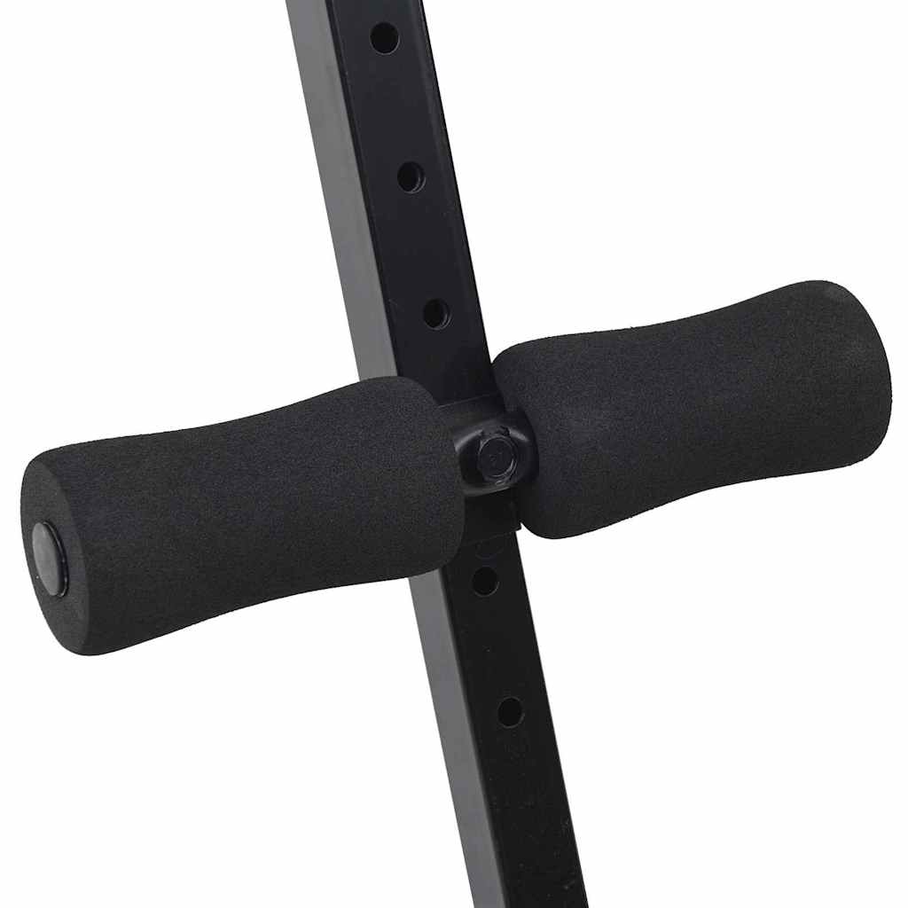 Klupa za trbušnjake Crna 124 x 33,5 x 55 cm