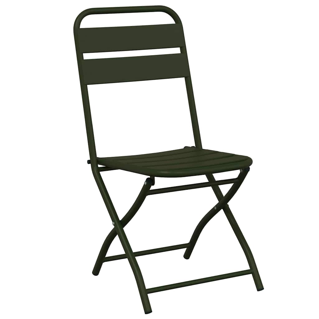 Sklopiva stolica za vrt 2 pcs Zelena 42 x 52 x 82cm