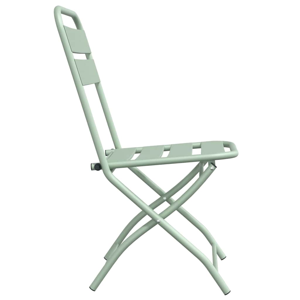 Sklopiva stolica za vrt 2 pcs Svijetla mint boja 42 x 52 x 82cm