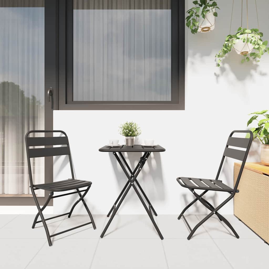 Sklopiva stolica za vrt 2 pcs Antracit 42 x 52 x 82cm