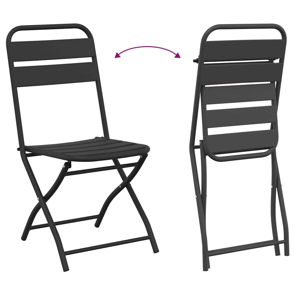 Sklopiva stolica za vrt 2 pcs Antracit 42 x 52 x 82cm