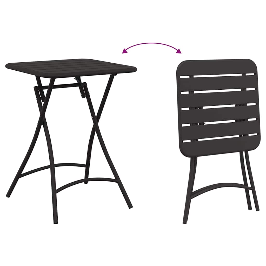 Bistro Stol Antracit 55 x 55 x 72,5 cm Čelik s prahom