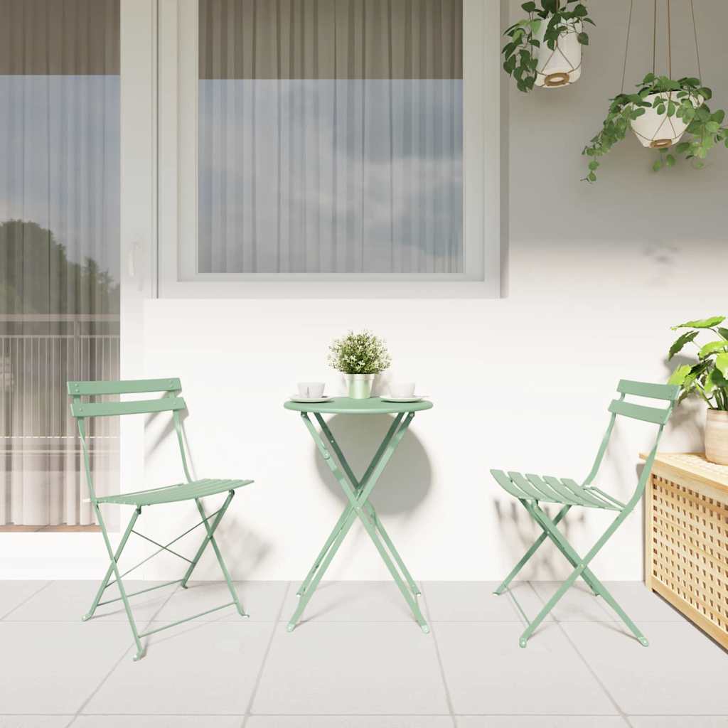 Sklopiva stolica za vrt 2 pcs Svijetla mint boja 42 x 46 x 82cm