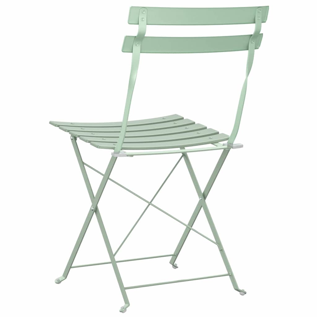 Sklopiva stolica za vrt 2 pcs Svijetla mint boja 42 x 46 x 82cm