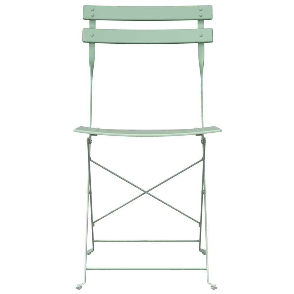 Sklopiva stolica za vrt 2 pcs Svijetla mint boja 42 x 46 x 82cm