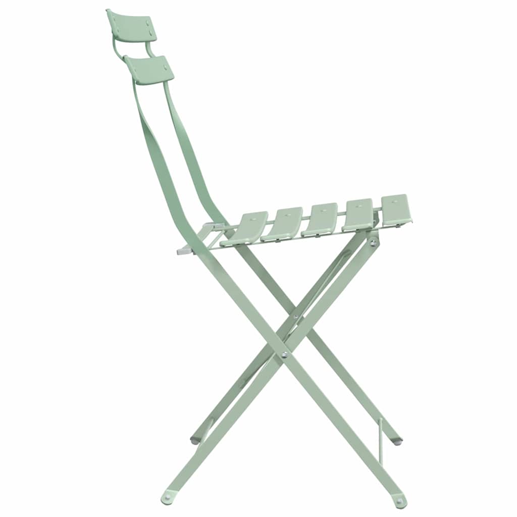 Sklopiva stolica za vrt 2 pcs Svijetla mint boja 42 x 46 x 82cm