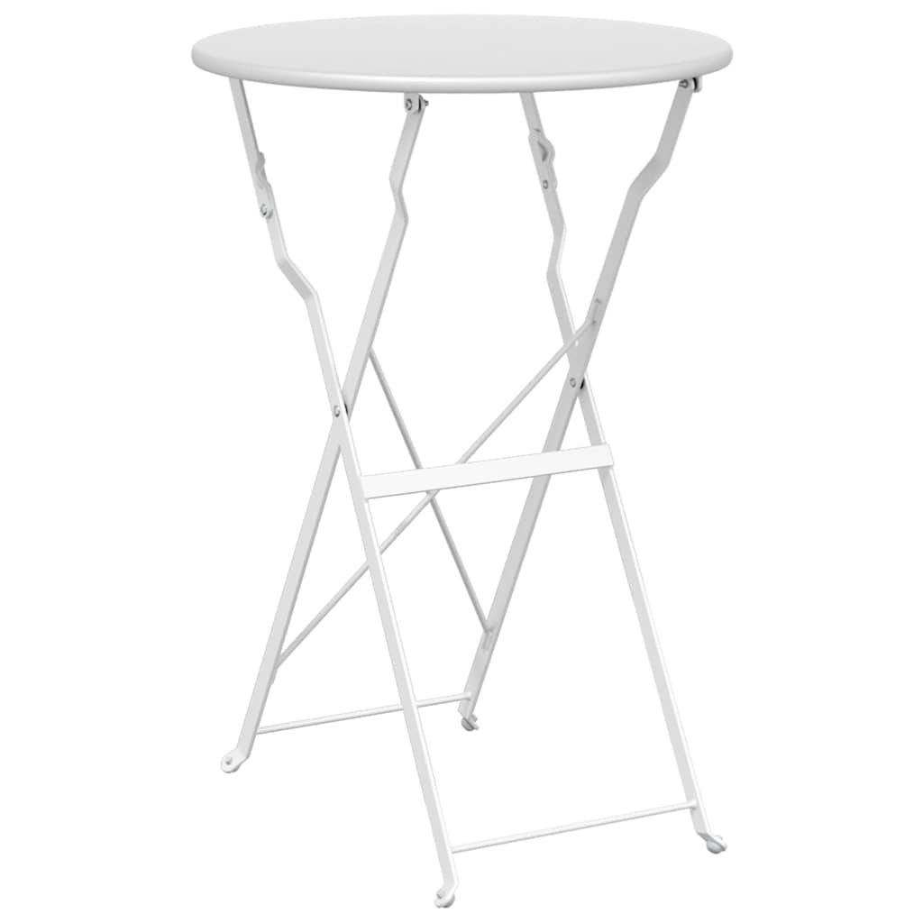 Bistro Stol Bijelo Ø 50 x 71 cm Čelik s prahom