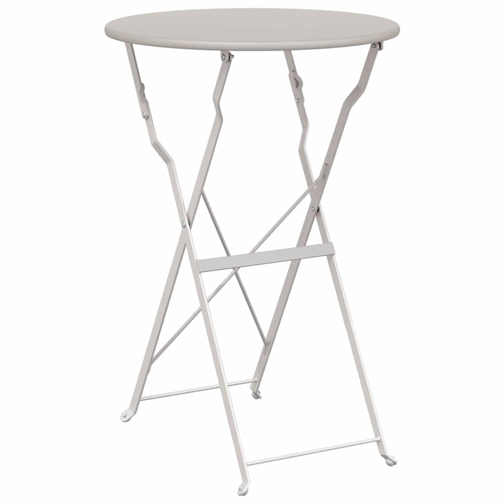 Bistro Stol Bež Ø 50 x 71 cm Čelik s prahom