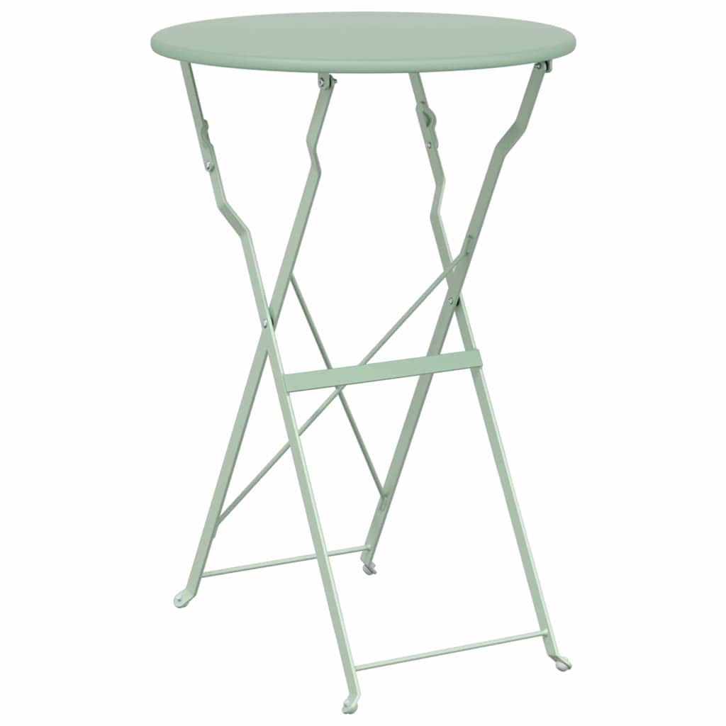 Sklopivi bistro set 3 pcs Morska pjena Čelik