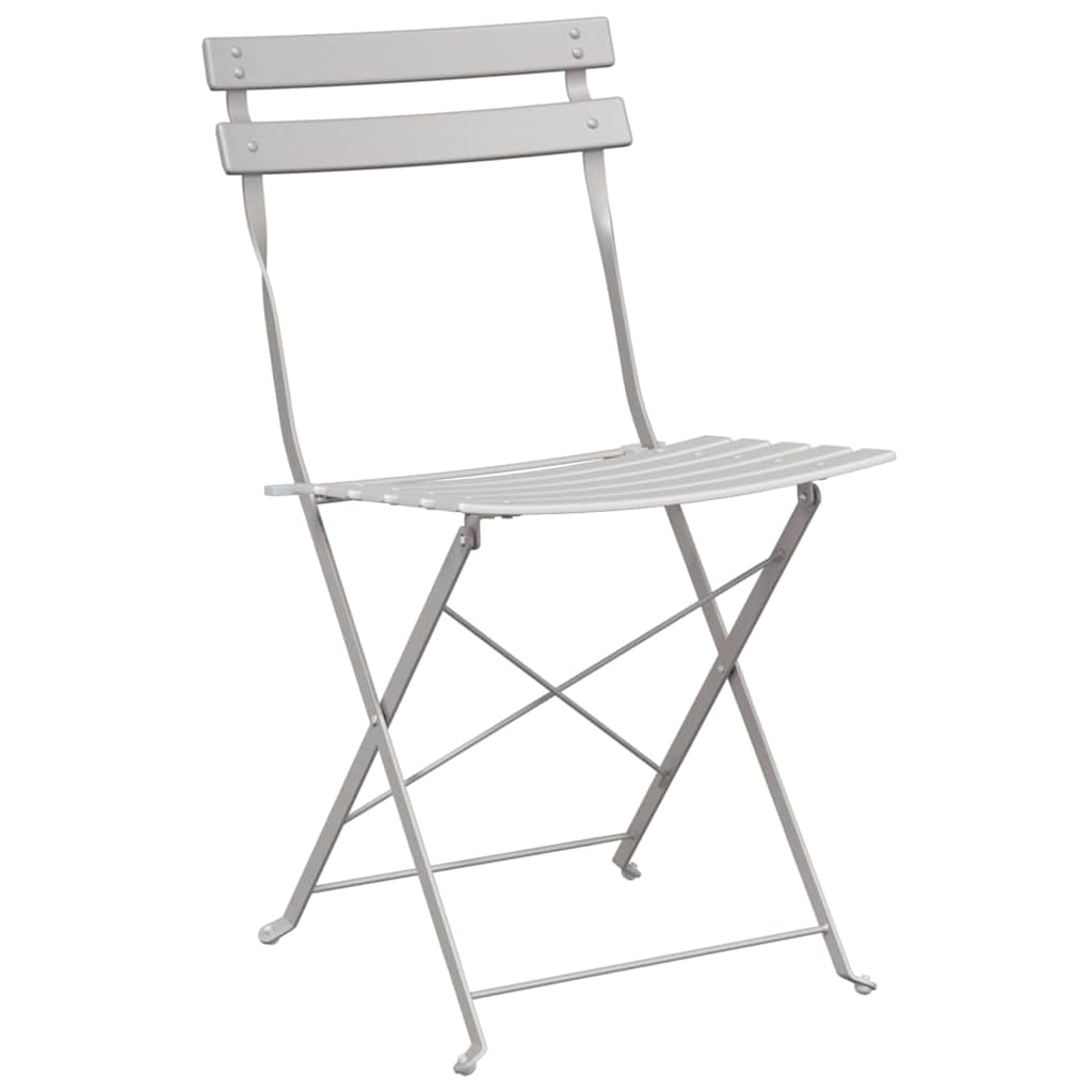 Sklopivi bistro set 3 pcs Bež Čelik